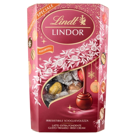 Lindt Lindor Cioccolatini assortiti Scatola limited edition Natale 337 g