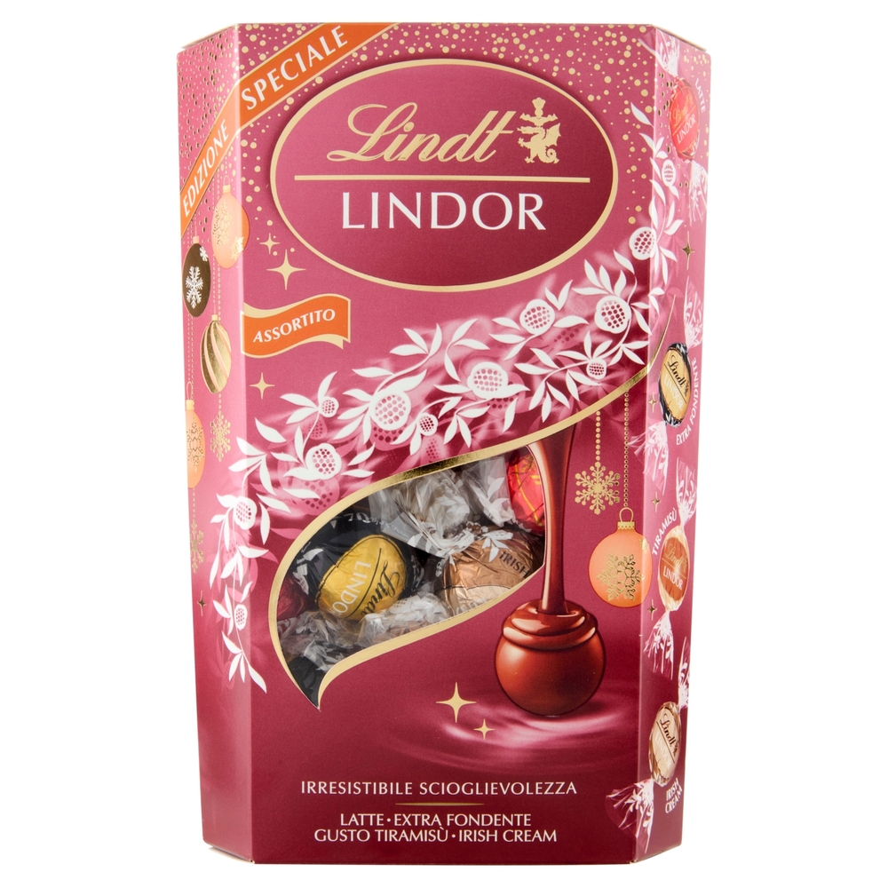 Lindt Lindor Cioccolatini assortiti Scatola limited edition Natale 337 g