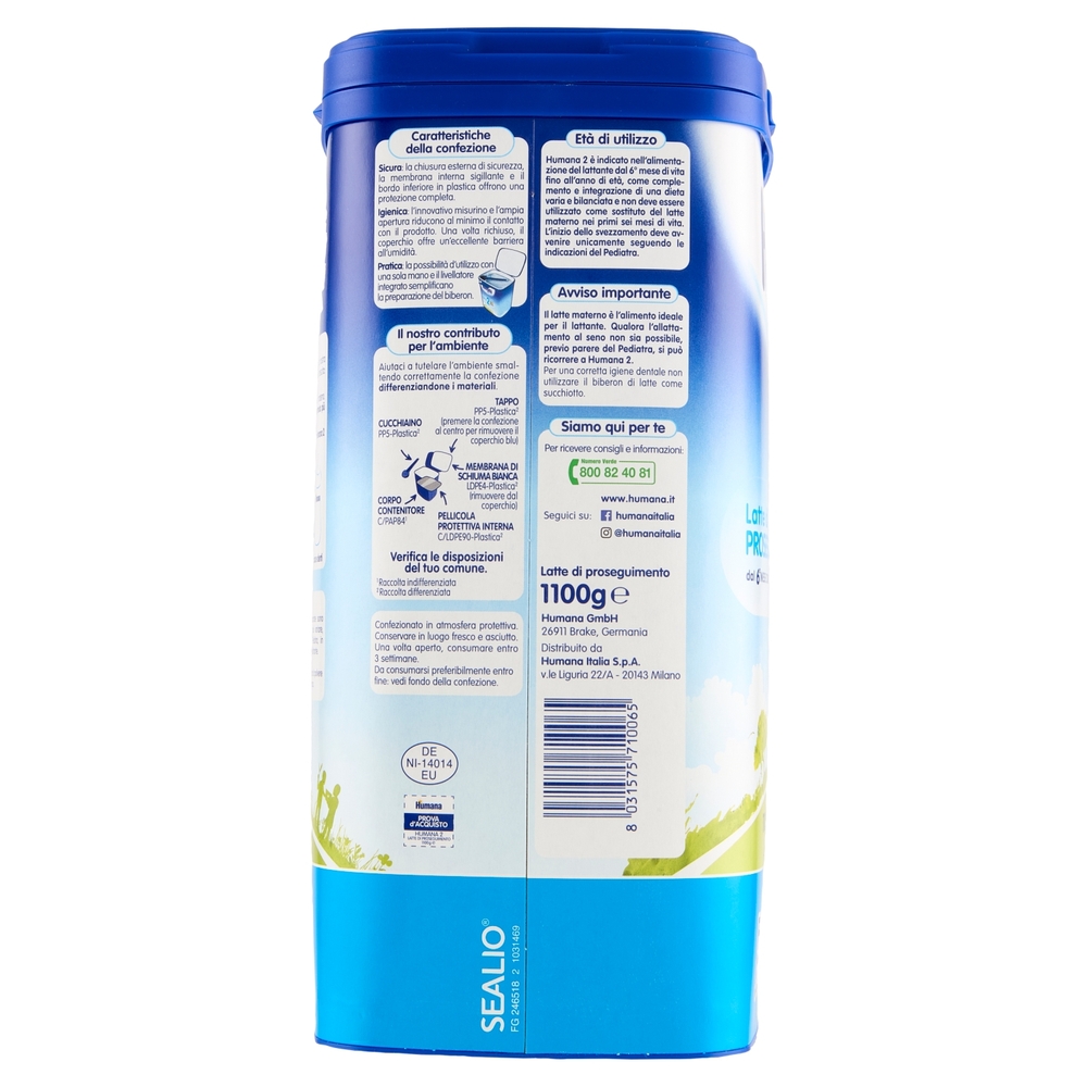 Humana Probalance 2 Latte di Proseguimento 1,1 kg