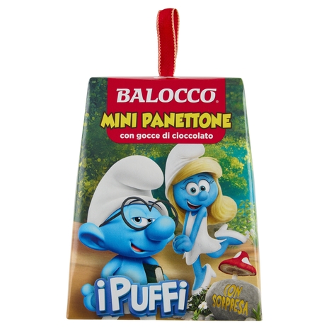 Balocco Mini Panettone con gocce di cioccolato i Puffi 90 g