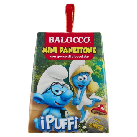 Balocco Mini Panettone con gocce di cioccolato i Puffi 90 g