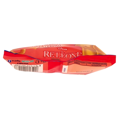 MELLIN Merenda Biologica Re Leone Simba, Anellini con Pomod, Zucca e Carota, adatto dai 12 mesi,15g