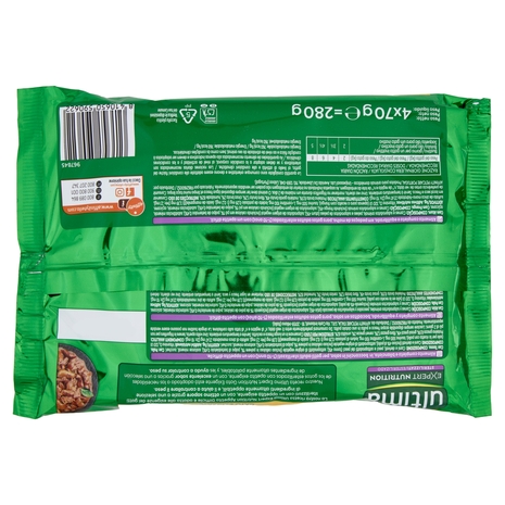 ultima Expert Nutrition Cat Sterilizzati Appetito Difficile con Tonno, con Pollo in Salsa 4 x 70 g