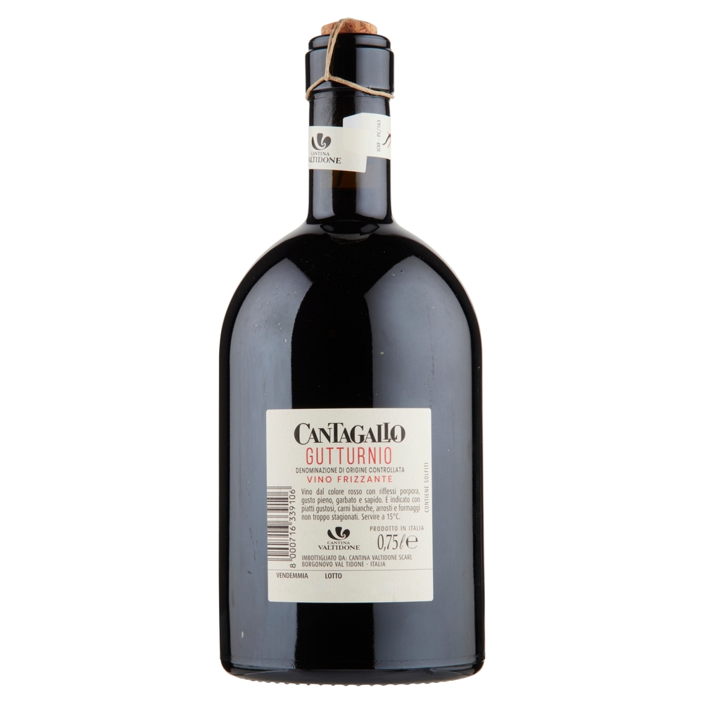 Cantina Valtidone Cantagallo Gutturnio D.O.C. Vino Frizzante 0,75 l