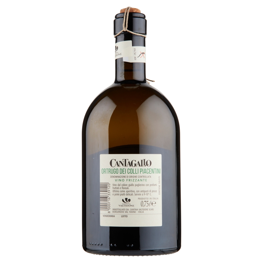 Cantina Valtidone Cantagallo Ortrugo dei Colli Piacentini D.O.C. Vino Frizzante 0,75 l