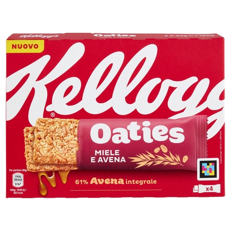 Kellogg's Oaties Miele e Avena 4 x 40 g