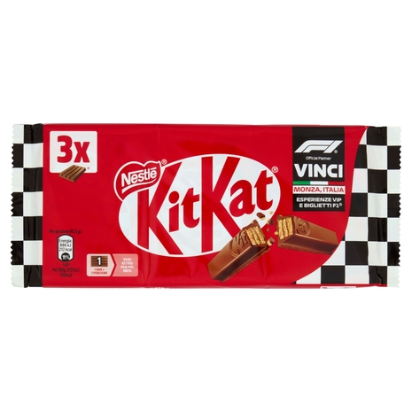 KITKAT Classic Wafer ricoperto di Cioccolato al Latte 3 Snack da 41,5g