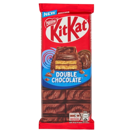 KITKAT Doppio Cioccolato Tavoletta Wafer ricoperta di Cioccolato 99g