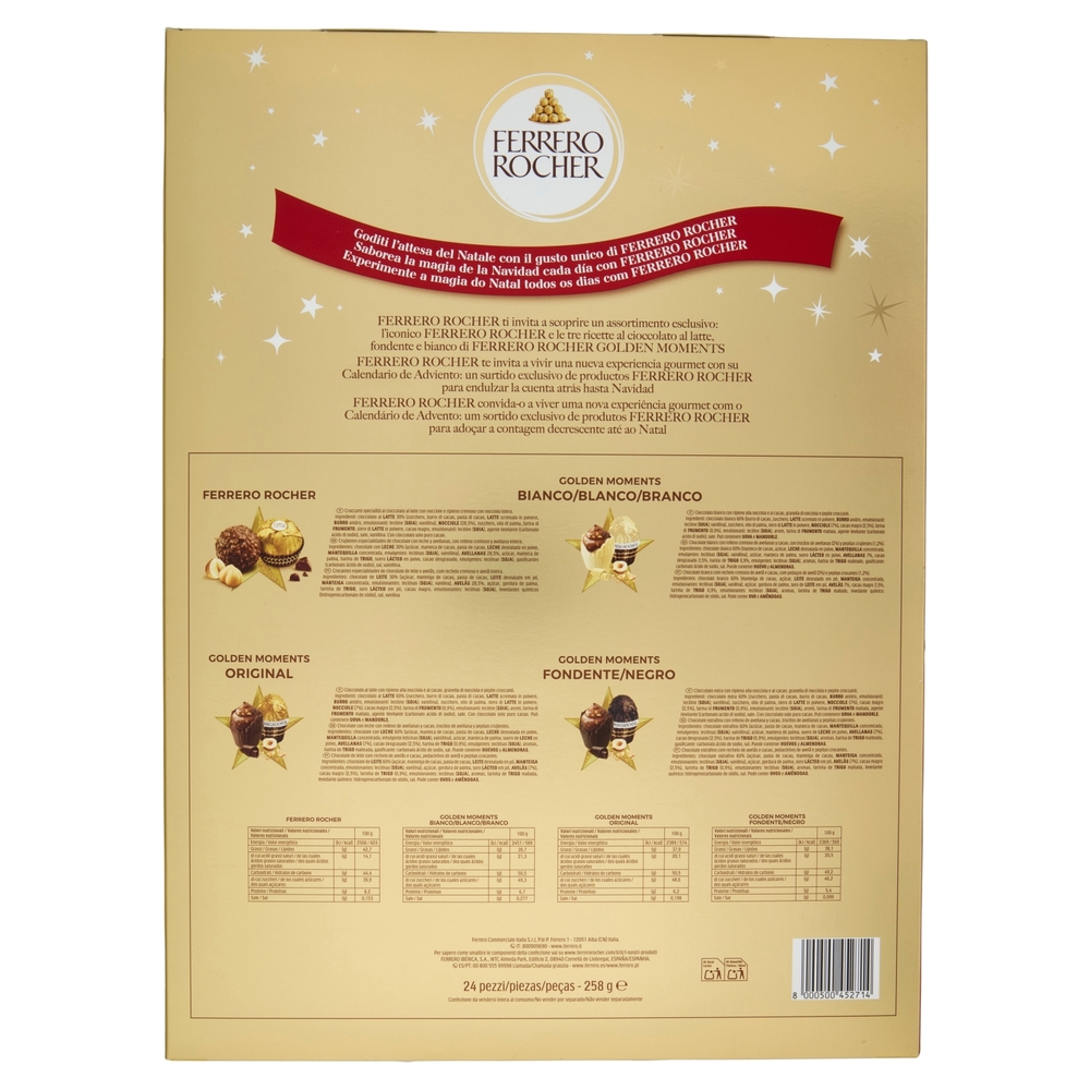 Ferrero Rocher Calendario dell'Avvento 24 pezzi 258 g