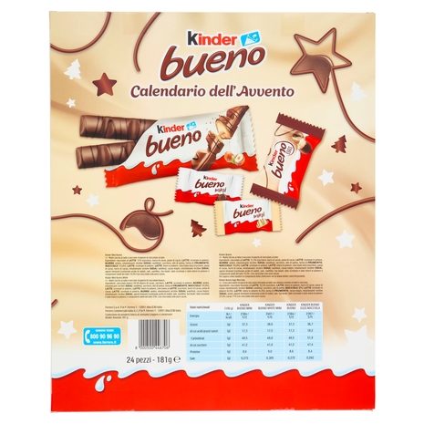 Kinder bueno Calendario dell'Avvento 24 pezzi 181 g