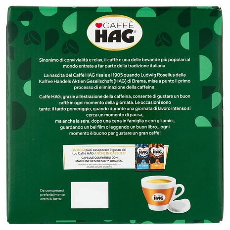 Caffè Hag Classico- 30 Cialde Caffè Decaffeinato ESE 44mm 210g