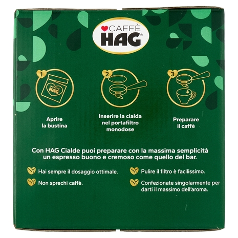 Caffè Hag Classico- 30 Cialde Caffè Decaffeinato ESE 44mm 210g