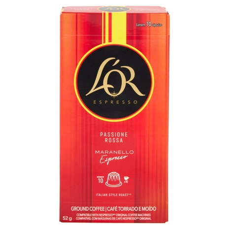 L'OR Passione Rossa Maranello 10- 10 Capsule Caffè Compatibili con Macchine Nespresso*® Original 52g