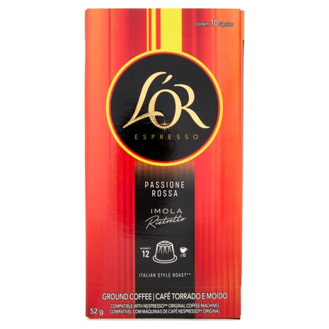 L'OR Passione Rossa Imola 12- 10 Capsule Caffè Compatibili con Macchine Nespresso*® Original 52g