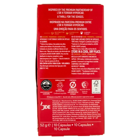 L'OR Passione Rossa Imola 12- 10 Capsule Caffè Compatibili con Macchine Nespresso*® Original 52g