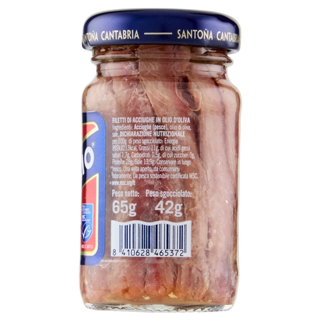 Consorcio Filetti di Acciughe in Olio di Oliva Pesca del Cantabrico 65 g