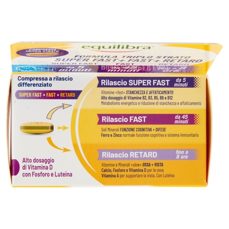 equilibra Multivitamine & Minerali 50+ Compresse Triplo Strato 30 x 1,4 g