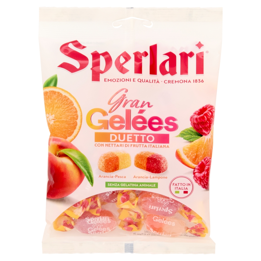 Sperlari Gran Gelées Duetto Arancia-Pesca, Arancia-Lampone 150 g