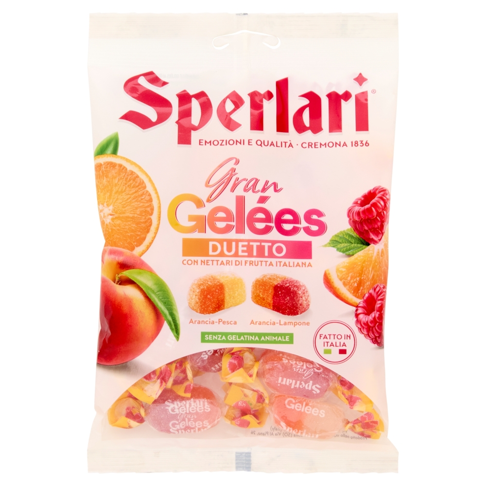 Sperlari Gran Gelées Duetto Arancia-Pesca, Arancia-Lampone 150 g