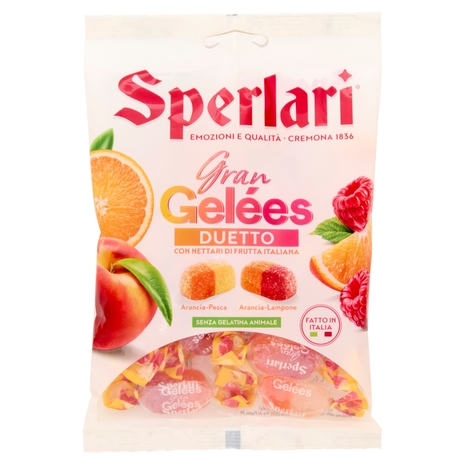 Sperlari Gran Gelées Duetto Arancia-Pesca, Arancia-Lampone 150 g