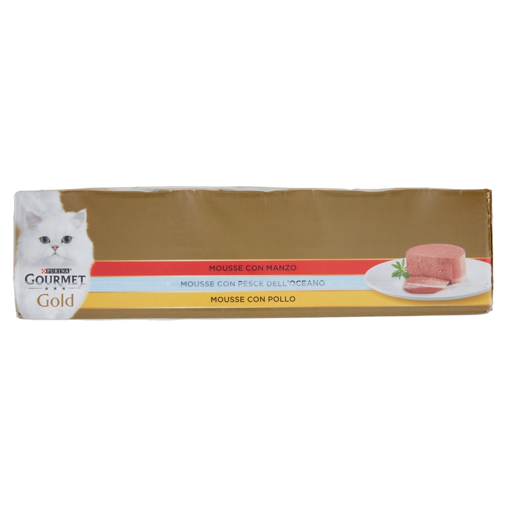 PURINA GOURMET Gold Mousse con Manzo / Pesce dell'Oceano / Pollo 24 x 85 g