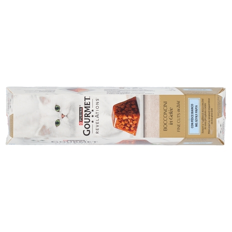 PURINA GOURMET Revelations Bocconcini in Gelée con Pesce Bianco 4 x 57 g