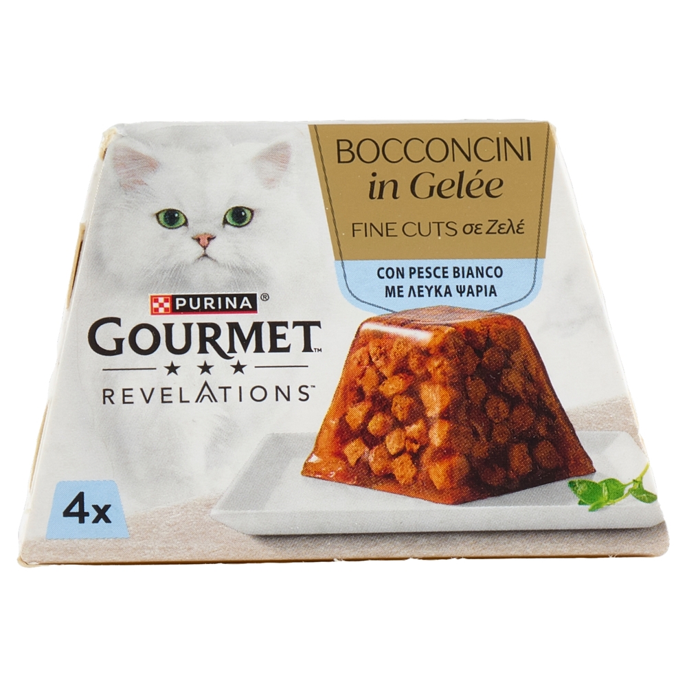 PURINA GOURMET Revelations Bocconcini in Gelée con Pesce Bianco 4 x 57 g