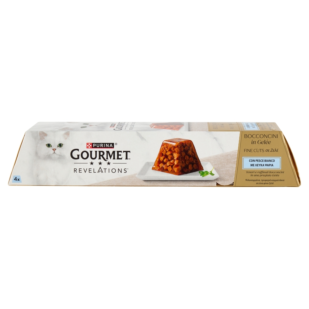 PURINA GOURMET Revelations Bocconcini in Gelée con Pesce Bianco 4 x 57 g