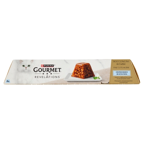 PURINA GOURMET Revelations Bocconcini in Gelée con Pesce Bianco 4 x 57 g