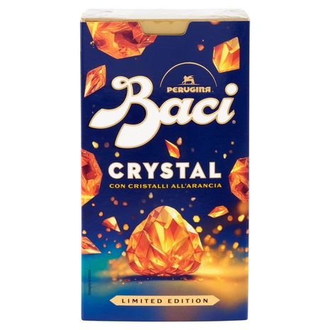 BACI PERUGINA Crystal Cioccolatini Fondenti all'Arancia ripieni al Gianduia Scatola 150g
