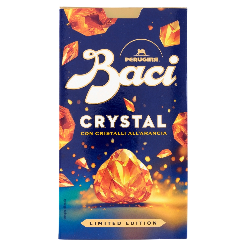 BACI PERUGINA Crystal Cioccolatini Fondenti all'Arancia ripieni al Gianduia Scatola 150g