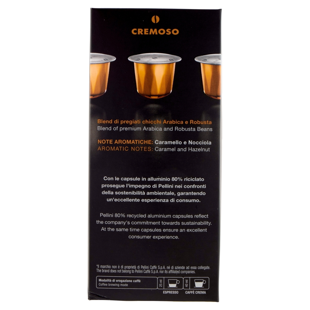 Pellini Miscela Cremoso Compatibili Nespresso* 30 Capsule 165 g