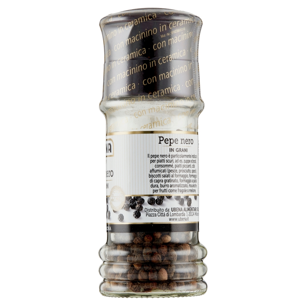 Ubena Pepe nero in Grani Tappo Macina 40 g