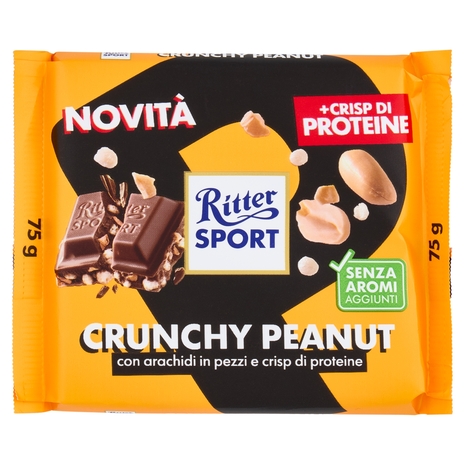 Ritter Sport Crunchy Peanut + Crisp di Proteine 75 g