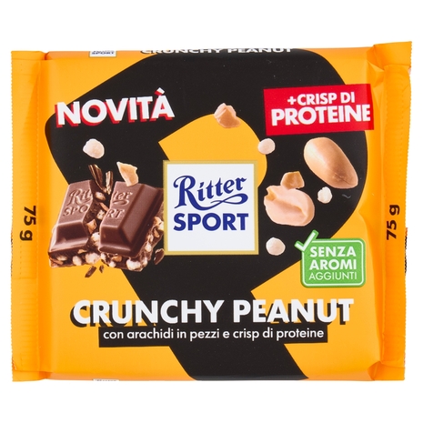 Ritter Sport Crunchy Peanut + Crisp di Proteine 75 g