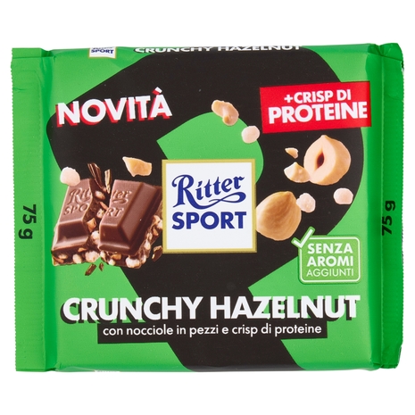 Ritter Sport Crunchy Hazelnut + Crisp di Proteine 75 g