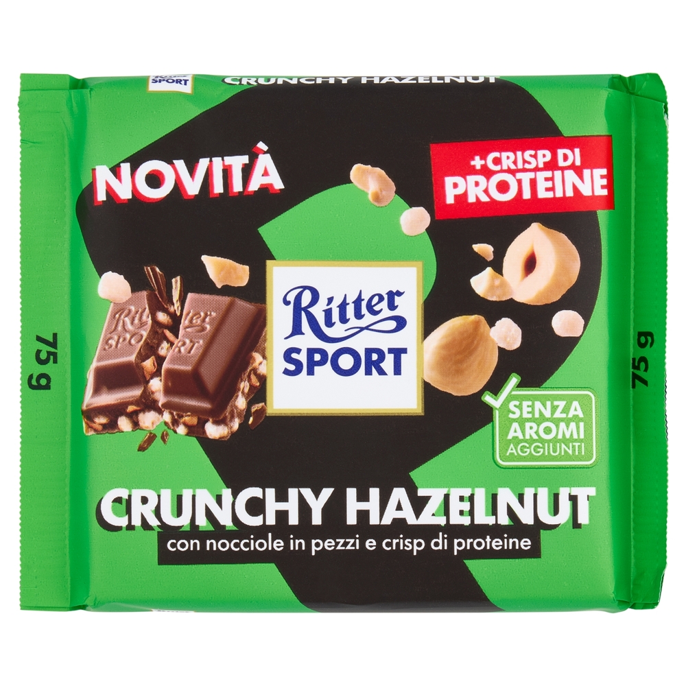 Ritter Sport Crunchy Hazelnut + Crisp di Proteine 75 g