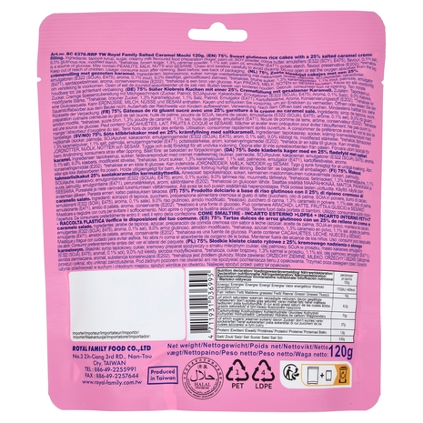 Royal Family Mochi Salted Caramel 8 Pieces 120 g