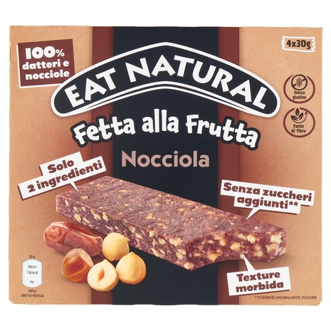 Eat Natural Fetta alla Frutta Nocciola 4 x 30 g