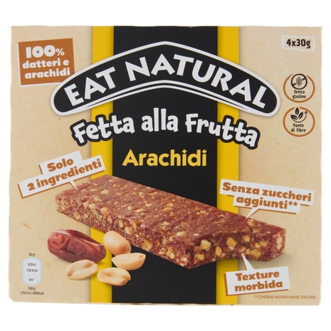 Eat Natural Fetta alla Frutta Arachidi 4 x 30 g