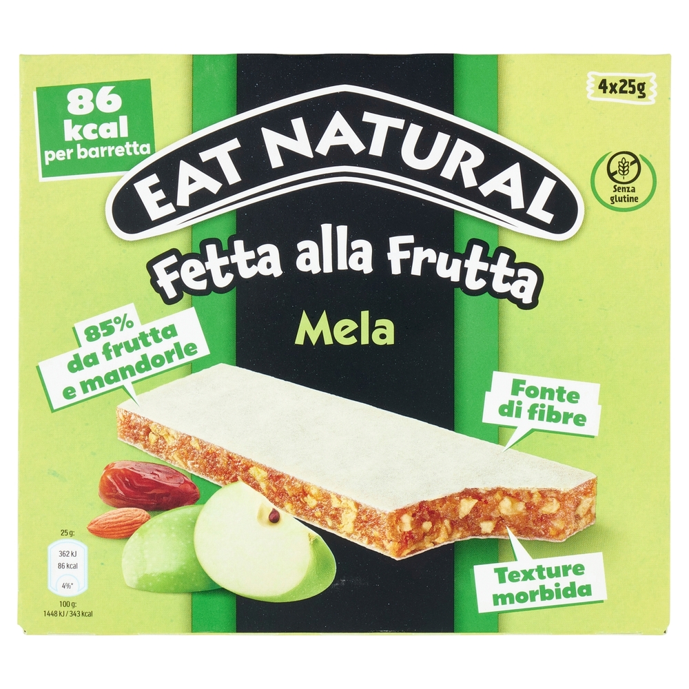Eat Natural Fetta alla Frutta Mela 4 x 25 g