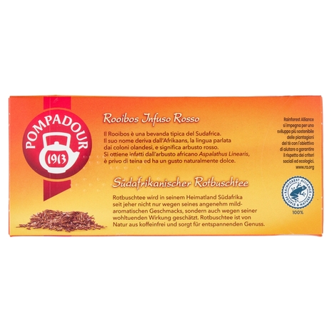 Pompadour Rooibos Infuso Rosso Bio DOP 18 x 1,75 g
