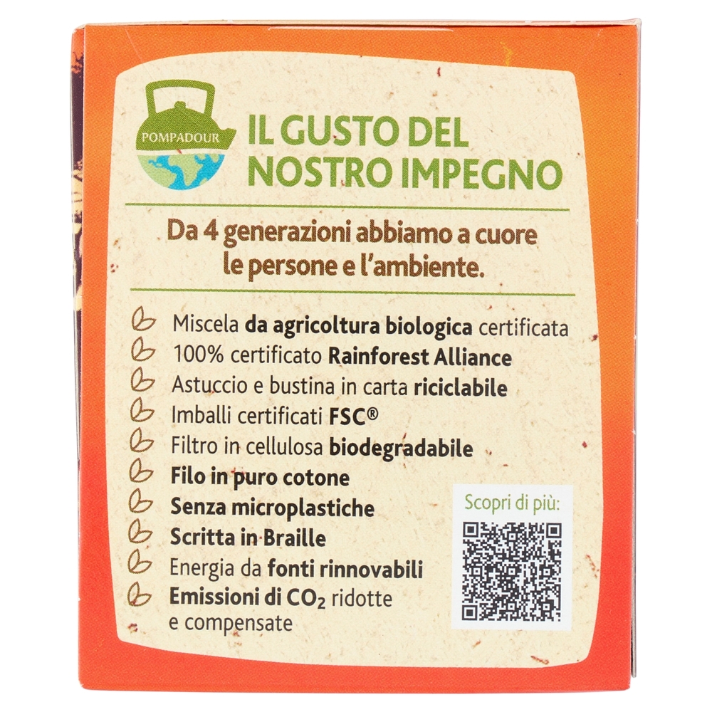 Pompadour Rooibos Infuso Rosso Bio DOP 18 x 1,75 g