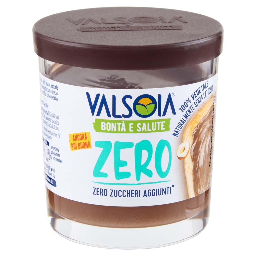 Valsoia Bontà e Salute la Crema alle Nocciole e Cacao Zero Zuccheri Aggiunti* 200 g