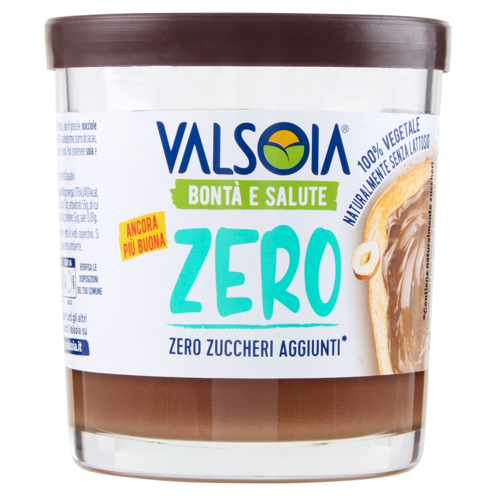 Valsoia Bontà e Salute la Crema alle Nocciole e Cacao Zero Zuccheri Aggiunti* 200 g