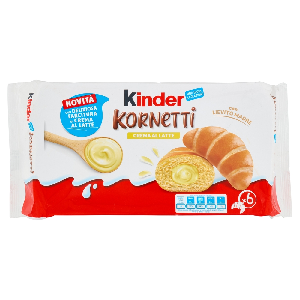 kinder Kornetti Crema al Latte 6 x 45 g