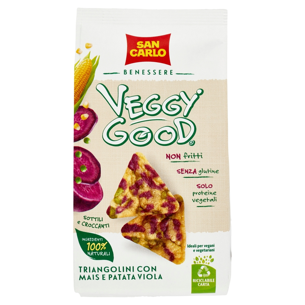 San Carlo Benessere Veggy Good Triangolini con Mais e Patata Viola 65 g