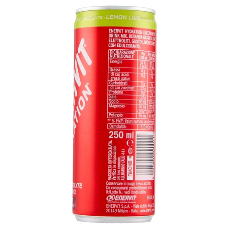 Enervit Hydration Electrolyte Drink Mix Lemon Lime Flavour 250 ml