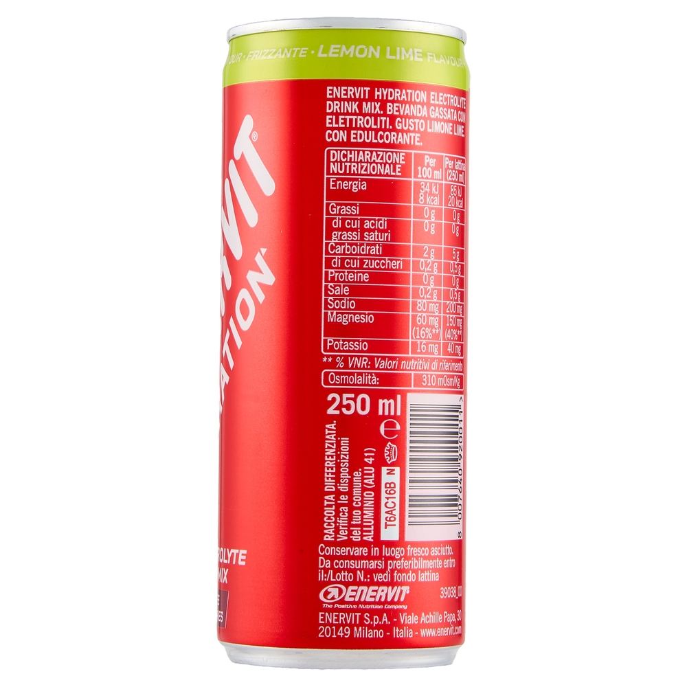 Enervit Hydration Electrolyte Drink Mix Lemon Lime Flavour 250 ml