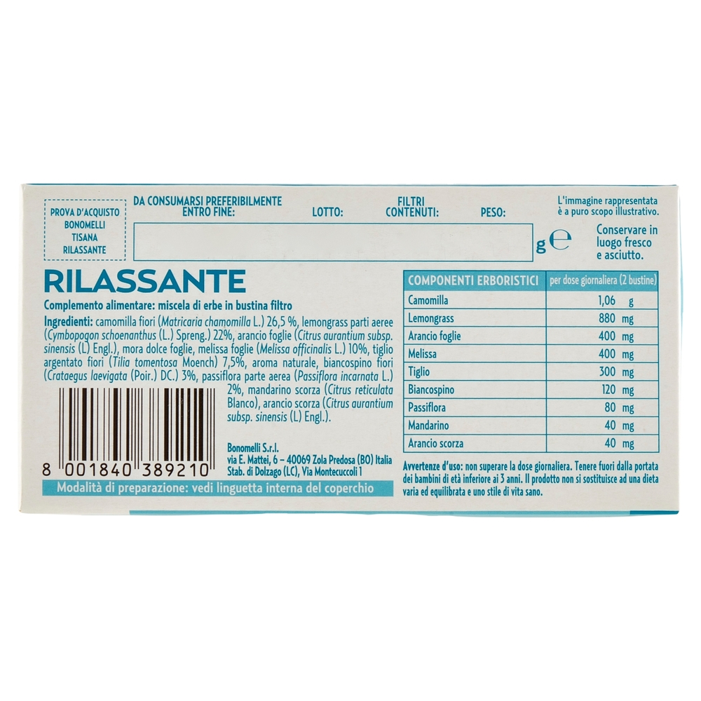 Tisana Rilassante, 32 g, 16 Pezzi